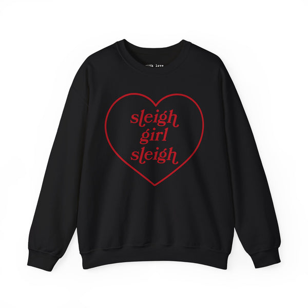 Sleigh Girl Sleigh Christmas Heart Unisex Heavy Blend Crewneck Sweatshirt