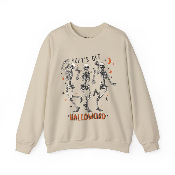 Let’s Get Halloweird Skeleton Halloween Unisex Heavy Blend Crewneck Sweatshirt