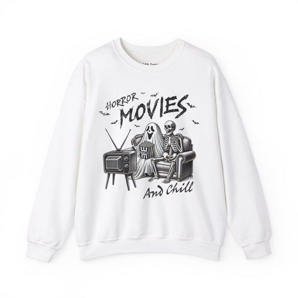 Horror Movies and Chill Halloween Unisex Heavy Blend Crewneck Sweatshirt