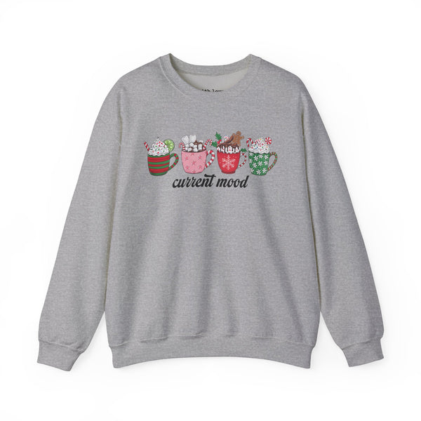 Current Mood Christmas Coffee Hot Cocoa Unisex Heavy Blend Crewneck Sweatshirt