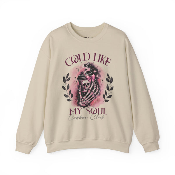 Cold Like My Soul Iced Coffee Club Unisex Heavy Blend Crewneck Sweatshirt