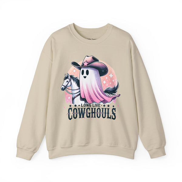 Long Live Cowghouls Halloween Ghost Unisex Heavy Blend Crewneck Sweatshirt