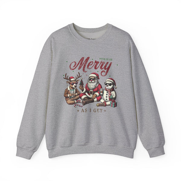 This Is As Merry As I Get Christmas Santa Unisex Heavy Blend Crewneck Sweatshirt