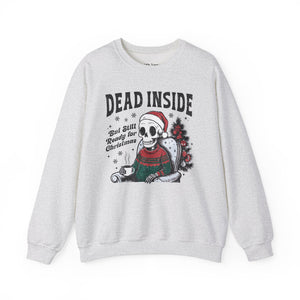 Dead Inside but Still Ready for Christmas Skeleton Unisex Heavy Blend Crewneck Sweatshirt