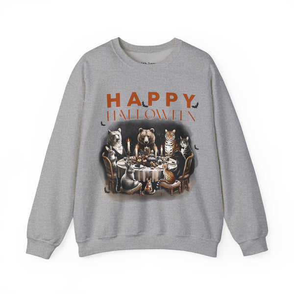 Happy Halloween Animals Unisex Heavy Blend Crewneck Sweatshirt