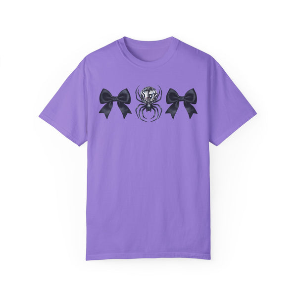 Disco Spider Bows Coquette Halloween Comfort Colors Unisex Garment-Dyed T-shirt