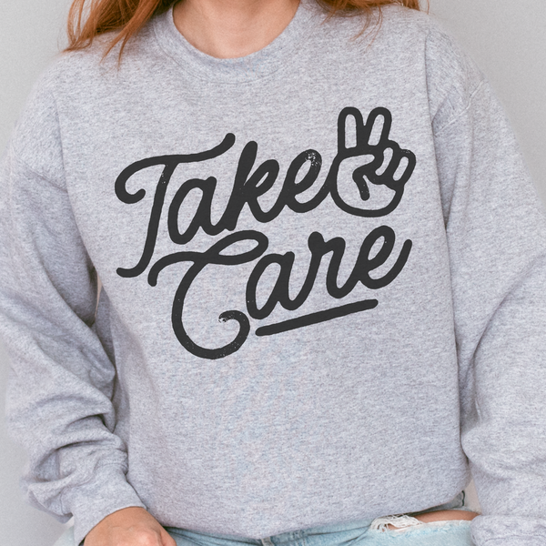 Take Care Peace Unisex Heavy Blend Crewneck Sweatshirt