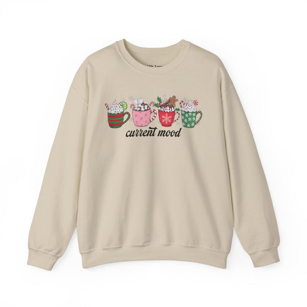 Current Mood Christmas Coffee Hot Cocoa Unisex Heavy Blend Crewneck Sweatshirt