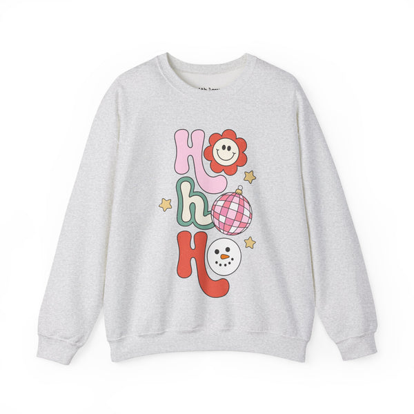 Ho Ho Ho Groovy Disco Christmas Unisex Heavy Blend Crewneck Sweatshirt