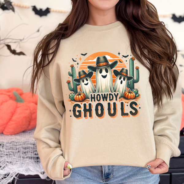 Howdy Ghouls Western Halloween Unisex Heavy Blend Crewneck Sweatshirt