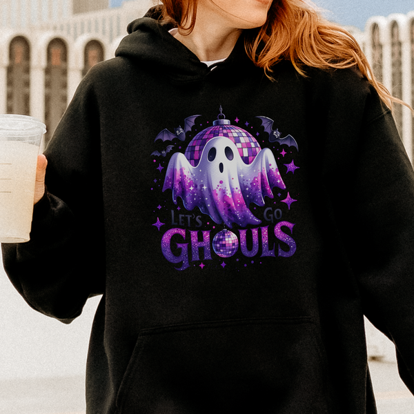 Let’s Go Ghouls Disco Ghost Halloween Unisex Heavy Blend Hooded Sweatshirt