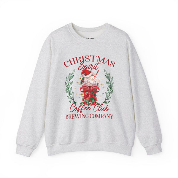 Christmas Spirit Coffee Club Brewing Company Unisex Heavy Blend Crewneck Sweatshirt