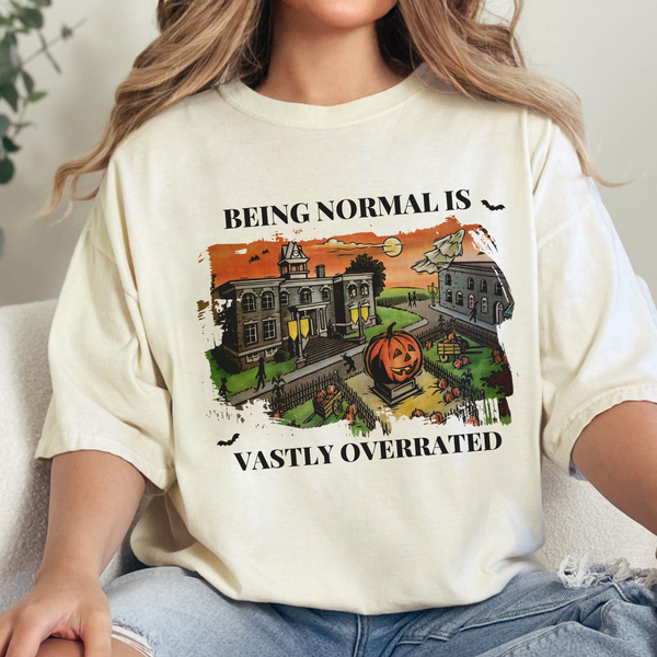 Being Normal is Vastly Overrated Halloween Comfort Colors Unisex Garment-Dyed T-shirt