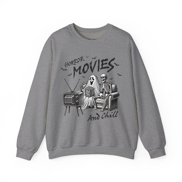 Horror Movies and Chill Halloween Unisex Heavy Blend Crewneck Sweatshirt