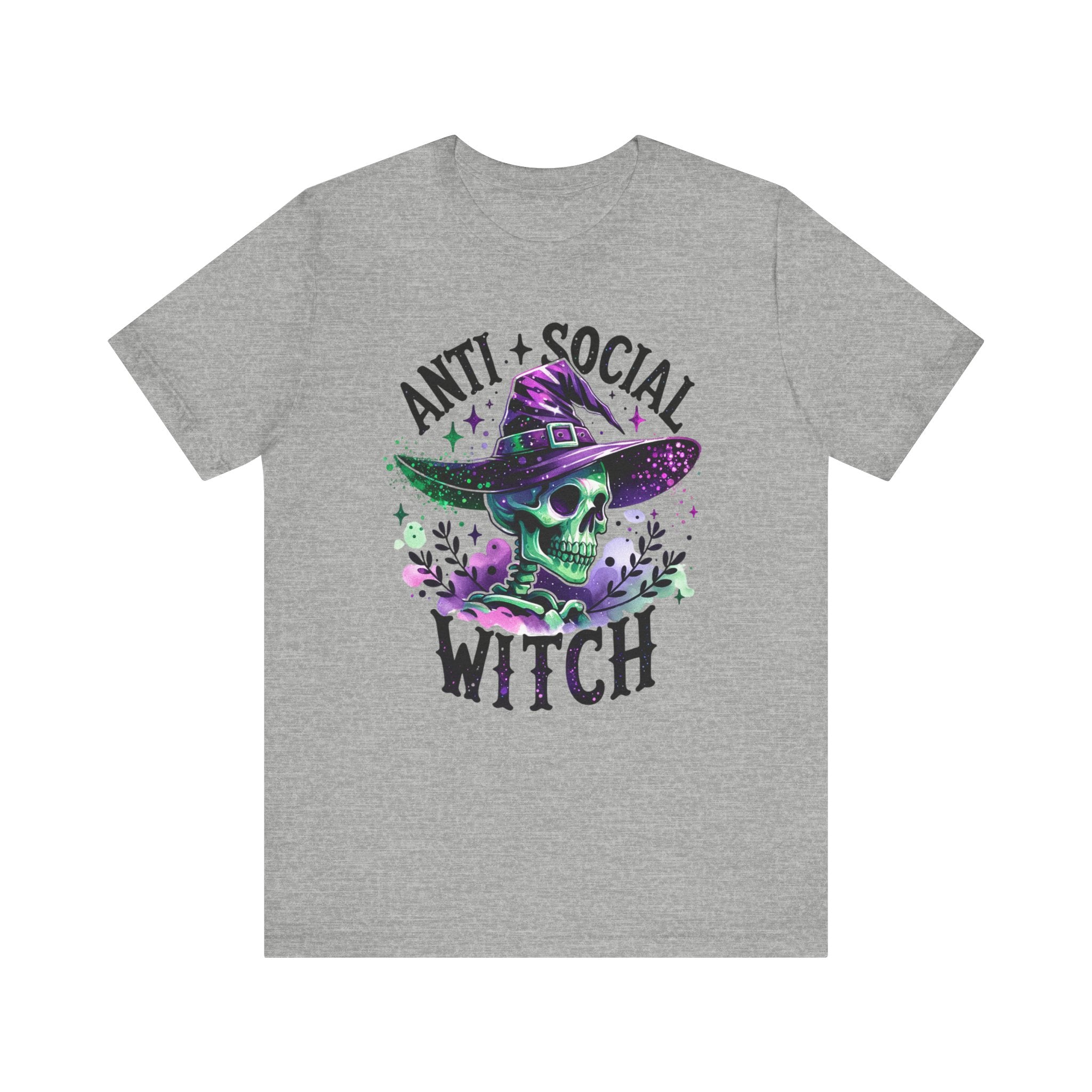 Anti Social Witch Social Anxiety Halloween Bella Canvas Unisex Jersey Short Sleeve Tee