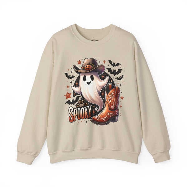 Boot Scootin Spooky Western Halloween Unisex Heavy Blend Crewneck Sweatshirt