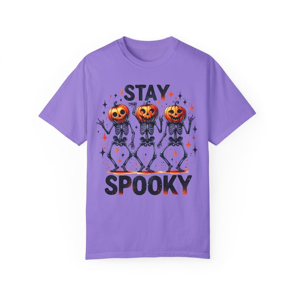 Stay Spooky Dancing Pumpkins Halloween Comfort Colors Unisex Garment-Dyed T-shirt