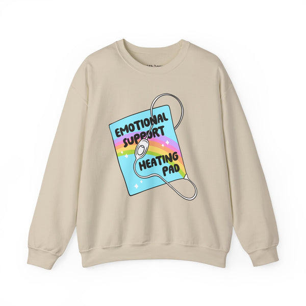 Emotional Support Heating Pad Mental Health Funny Tummy Hurts Unisex Heavy Blend Crewneck Sweatshirt