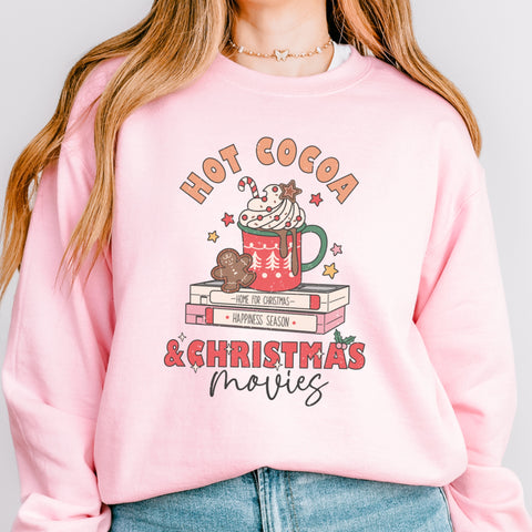 Hot Cocoa and Christmas Movies Unisex Heavy Blend Crewneck Sweatshirt