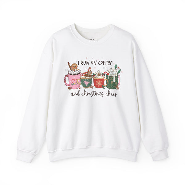 I Run On Coffee and Christmas Cheer Unisex Heavy Blend Crewneck Sweatshirt