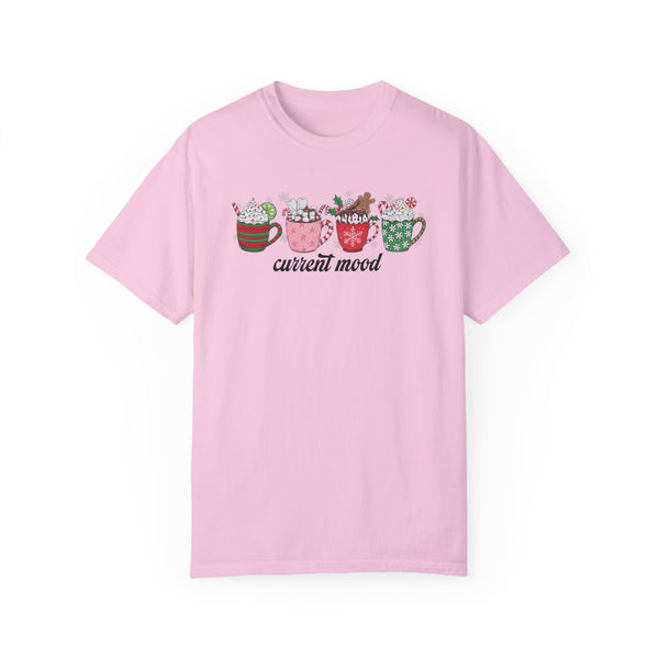 Current Mood Christmas Coffee Hot Cocoa Comfort Colors Unisex Garment-Dyed T-shirt