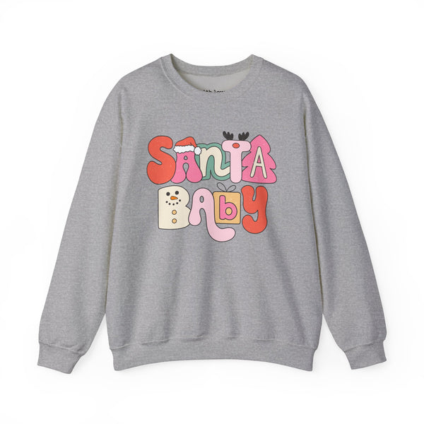 Santa Baby Retro Christmas Unisex Heavy Blend Crewneck Sweatshirt