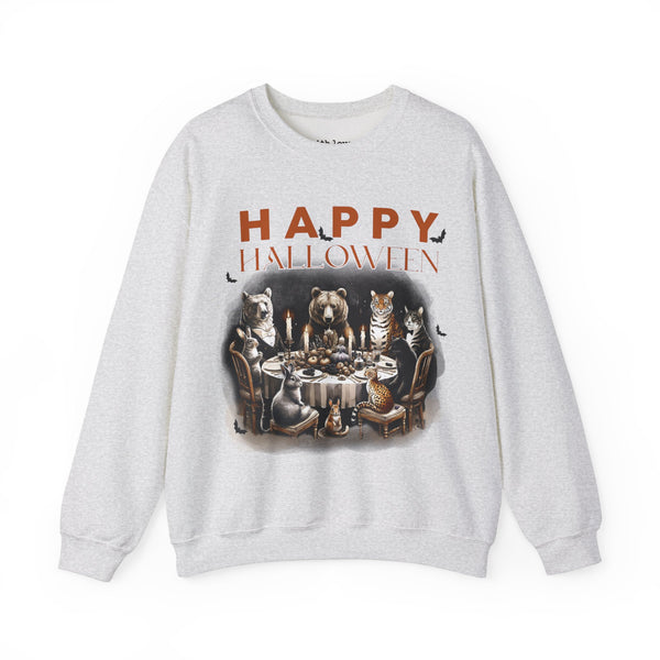 Happy Halloween Animals Unisex Heavy Blend Crewneck Sweatshirt