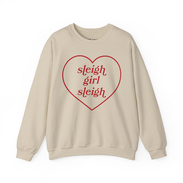 Sleigh Girl Sleigh Christmas Heart Unisex Heavy Blend Crewneck Sweatshirt