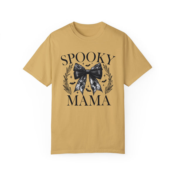 Spooky Mama Bow Halloween Comfort Colors Unisex Garment-Dyed T-shirt