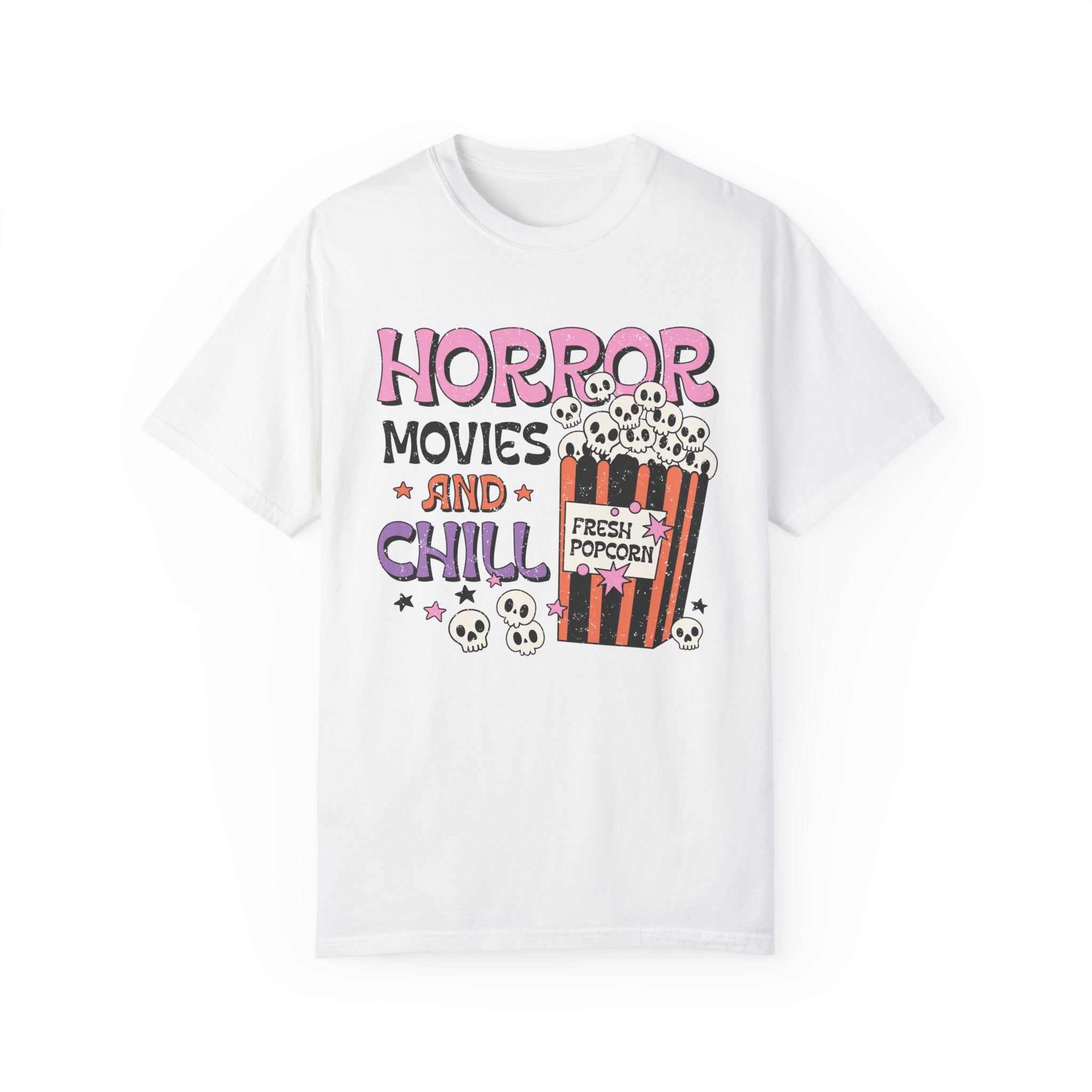 Horror Movies and Chill Comfort Colors Unisex Garment-Dyed T-shirt