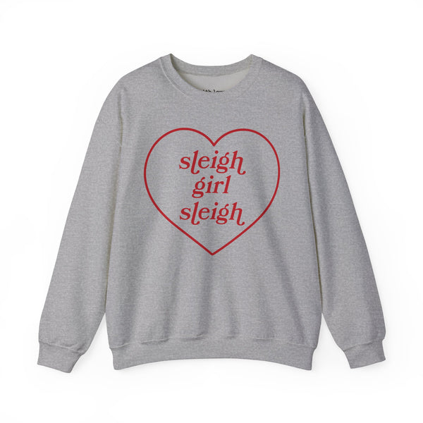 Sleigh Girl Sleigh Christmas Heart Unisex Heavy Blend Crewneck Sweatshirt