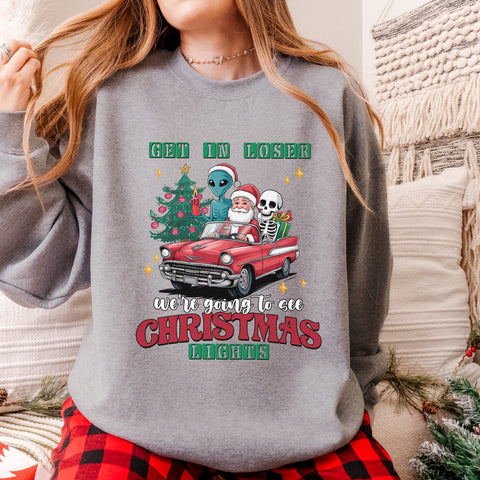 Get In, We’re Going to See Christmas Lights Unisex Heavy Blend Crewneck Sweatshirt