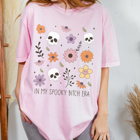 In My Spooky B*tch Era Halloween Comfort Colors Unisex Garment-Dyed T-shirt