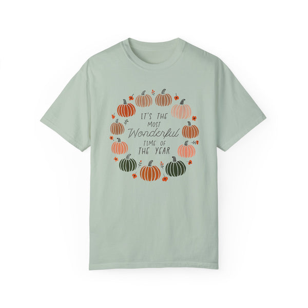 It’s the Most Wonderful Time of the Year Fall Pumpkins Comfort Colors Unisex Garment-Dyed T-shirt