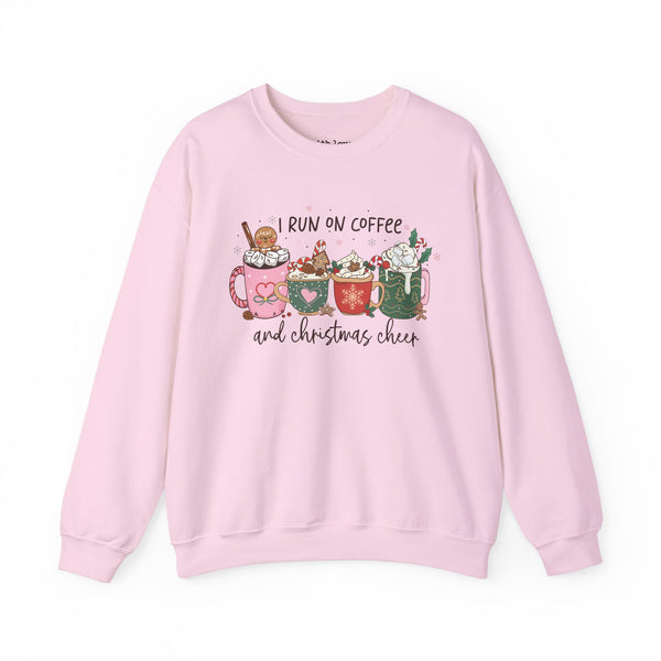 I Run On Coffee and Christmas Cheer Unisex Heavy Blend Crewneck Sweatshirt