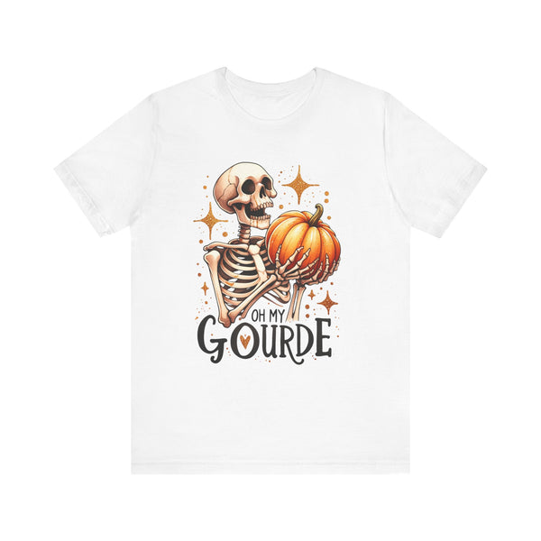 Oh My Gourd! Halloween Fall Pumpkin Skeleton Bella Canvas Unisex Jersey Short Sleeve Tee