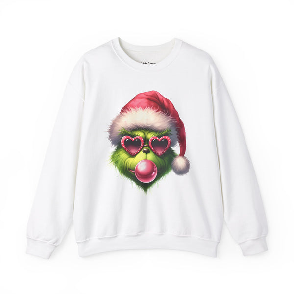 Christmas Bubblegum Monster Unisex Heavy Blend Crewneck Sweatshirt