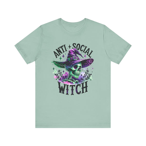 Anti Social Witch Social Anxiety Halloween Bella Canvas Unisex Jersey Short Sleeve Tee