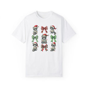 Raccoon Coquette Christmas Comfort Colors Unisex Garment-Dyed T-shirt