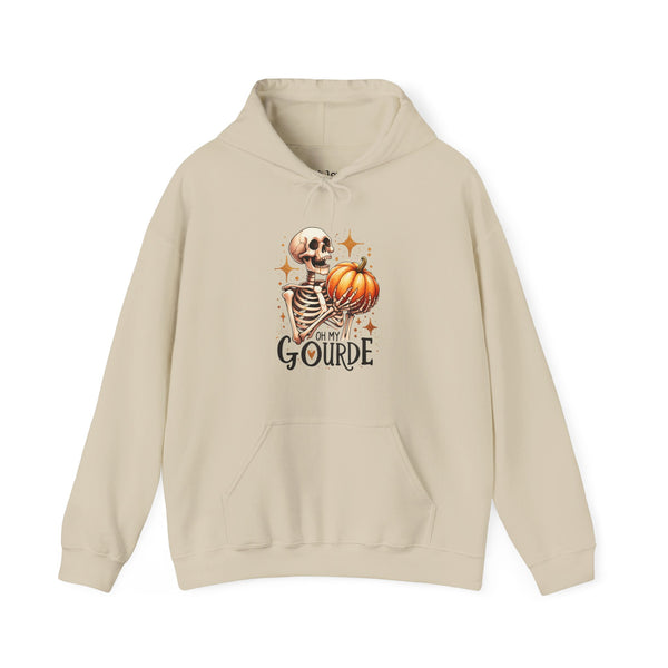 Oh My Gourde Skeleton Pumpkin Fall Unisex Heavy Blend Hooded Sweatshirt