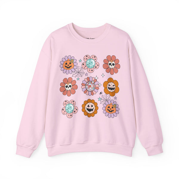 Halloween Flowers Unisex Heavy Blend Crewneck Sweatshirt