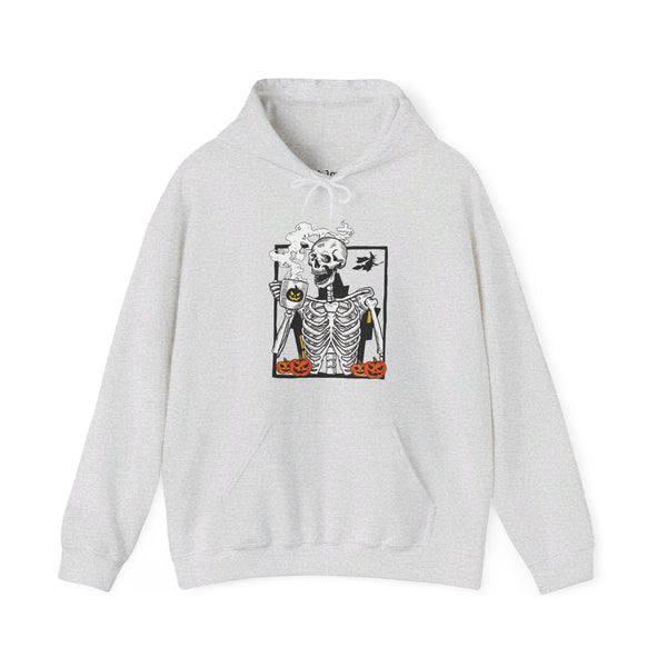 Skeleton Coffee Halloween Unisex Heavy Blend Hooded Sweatshirt