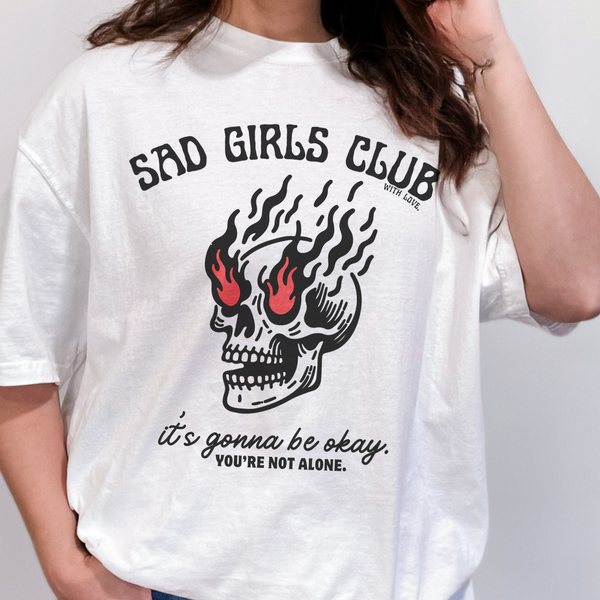 Sad Girls Club Mental Health Comfort Colors Unisex Garment-Dyed T-shirt