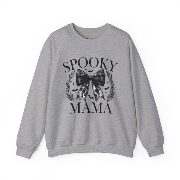 Spooky Mama Bow Halloween Unisex Heavy Blend Crewneck Sweatshirt