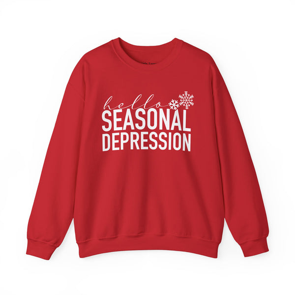 Hello Seasonal Depression Winter Mental Health Unisex Heavy Blend Crewneck Sweatshirt