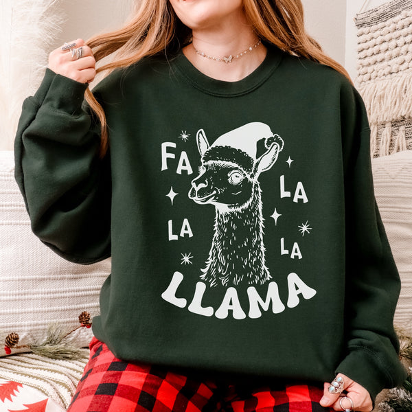 Fa La La Llama Christmas Unisex Heavy Blend Crewneck Sweatshirt