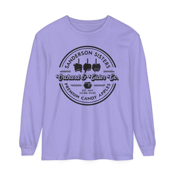 Sanderson Sisters Orchard and Co. Halloween Comfort Colors Unisex Garment-dyed Long Sleeve T-Shirt