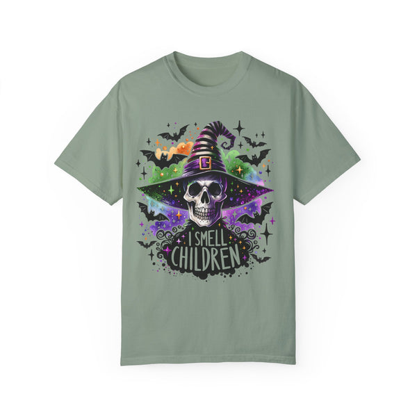 I Smell Children Hocus Pocus Skeleton Witch Comfort Colors Unisex Garment-Dyed T-shirt