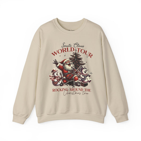 Santa Claus World Tour Christmas Band Unisex Heavy Blend Crewneck Sweatshirt