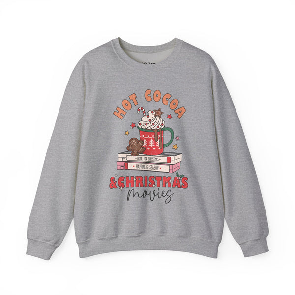 Hot Cocoa and Christmas Movies Unisex Heavy Blend Crewneck Sweatshirt